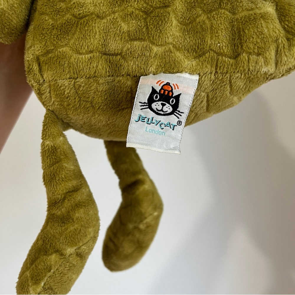 Jellycat Trevor Green Triceratops Dinosaur Stuffed Animal Bean Bag Plush Toy 12" - Picture 4 of 6